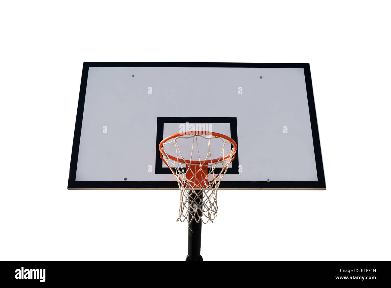 Basketball basket, goal isolated on white bkackground. Basket with net