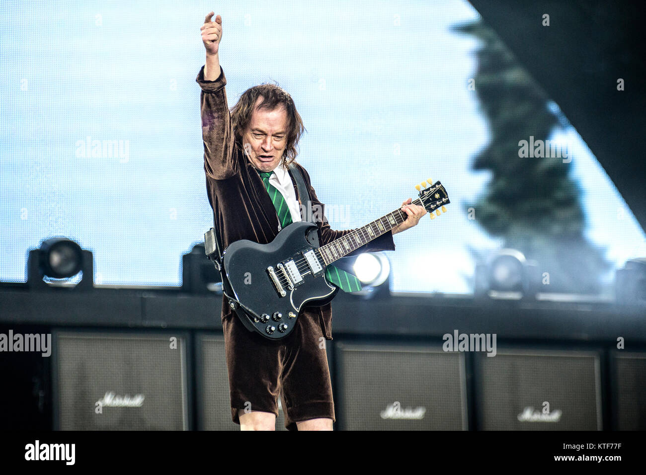 The Australian rock band AC/DC performs a live concert at Valle Hovin ...