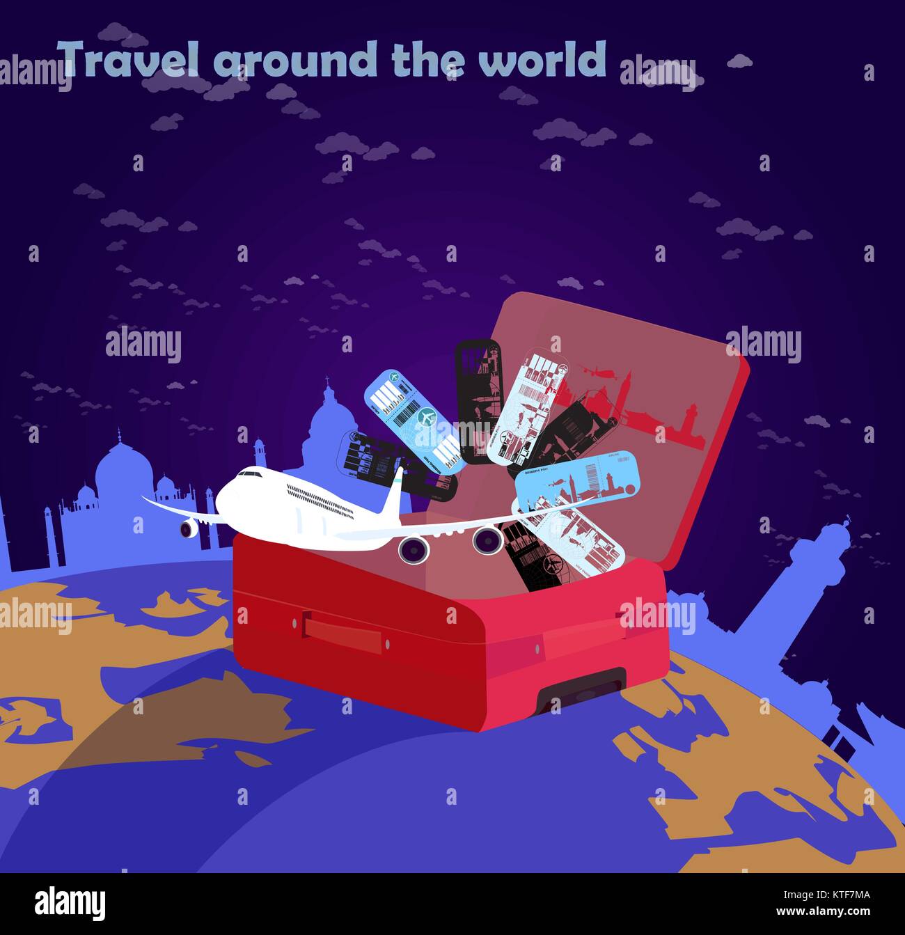Airlines Travel around the world Stock Vector Image & Art - Alamy
