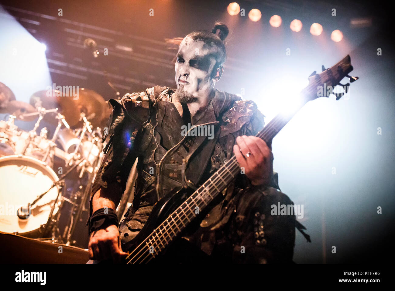The Polish heavy metal band Behemoth performs a live concert at Sentrum