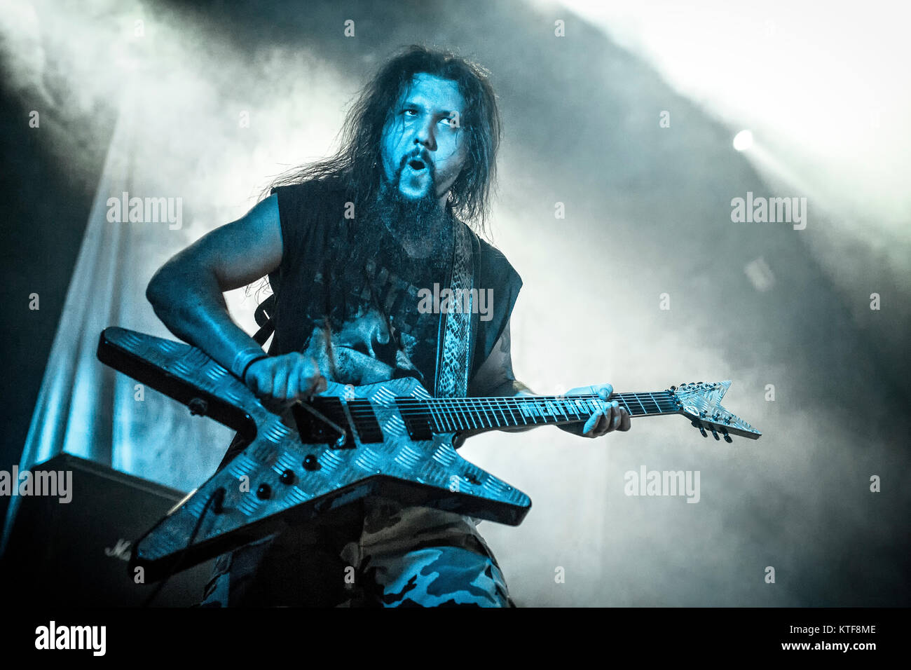 The Norwegian death metal band Blood Red Throne performs a live concert