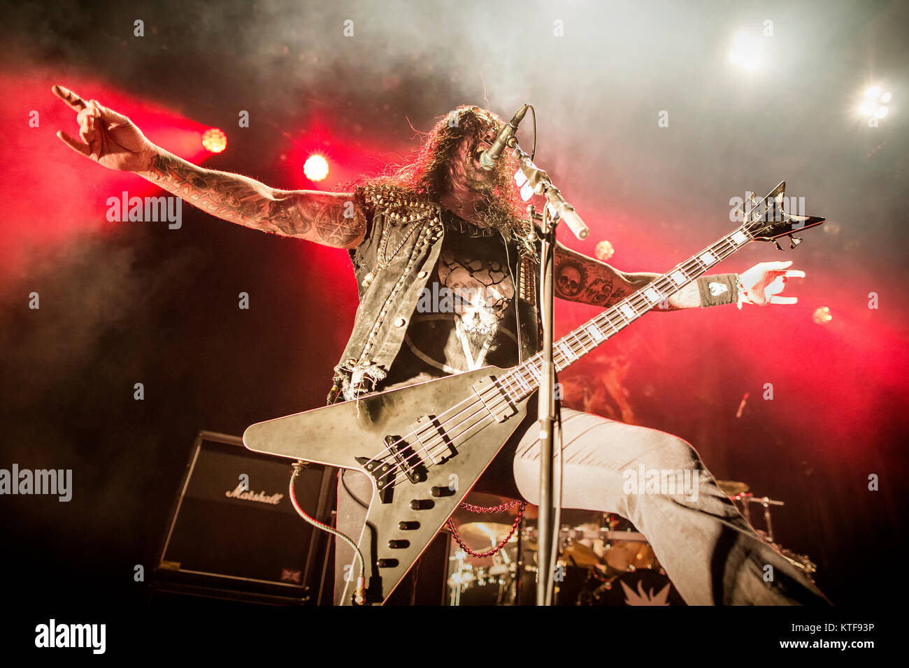 The German thrash metal band Destruction performs a live concert at Rockefeller during the