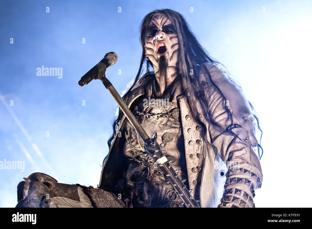 The Norwegian symphonic black metal band Dimmu Borgir performs live at Ole  Bull Scene in Bergen. Here vocalist Shagrath is seen live on stage. Norway,  28/05 2012 Stock Photo - Alamy