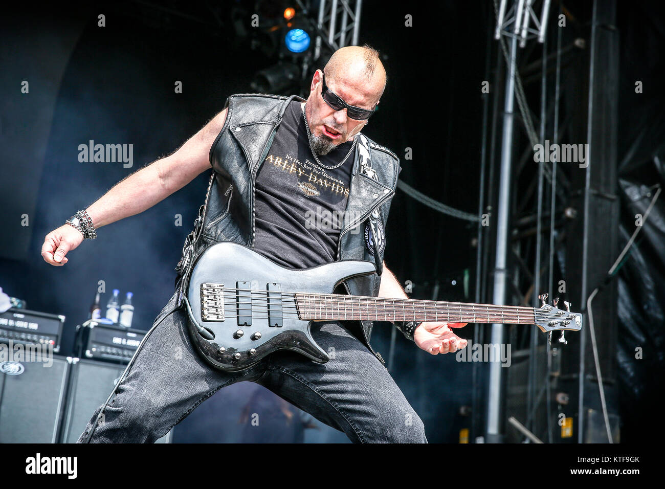 The Canadian speed metal band Exciter performs a live concert at the