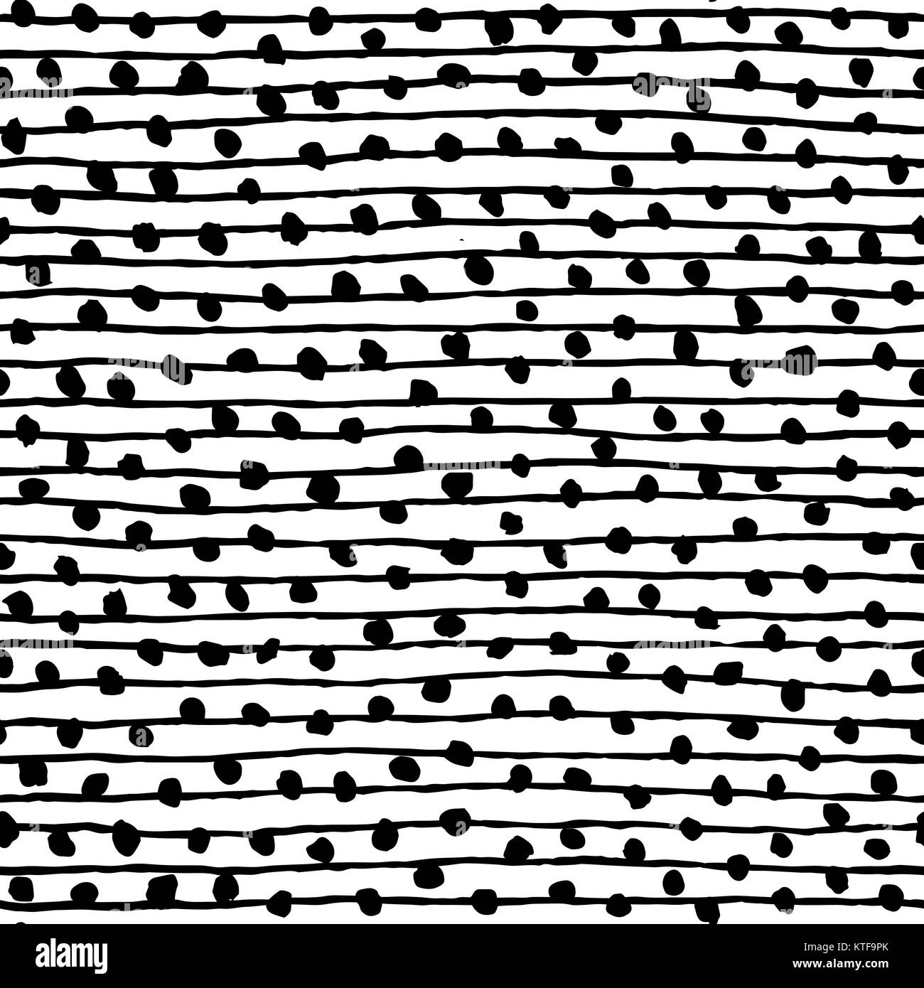 Irregular Dots Stripes Pattern Stock Vector