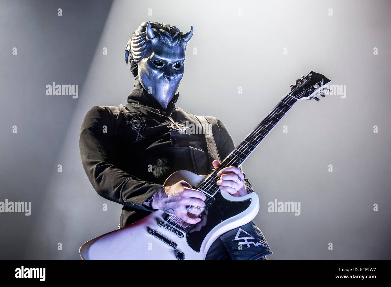 The Swedish doom metal band Ghost performs a live concert at the