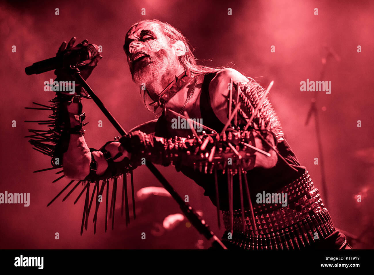 The Norwegian black metal band Gorgoroth performs a live concert at ...