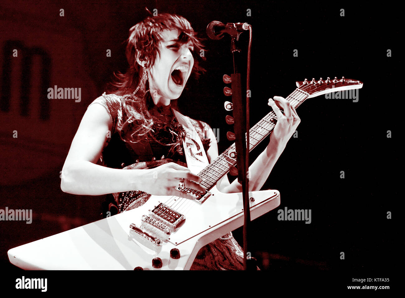 The American hard rock band Halestorm performs a live concert at Oslo