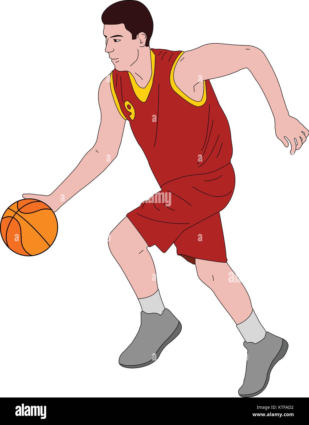 basketball player illustration - vector Stock Vector