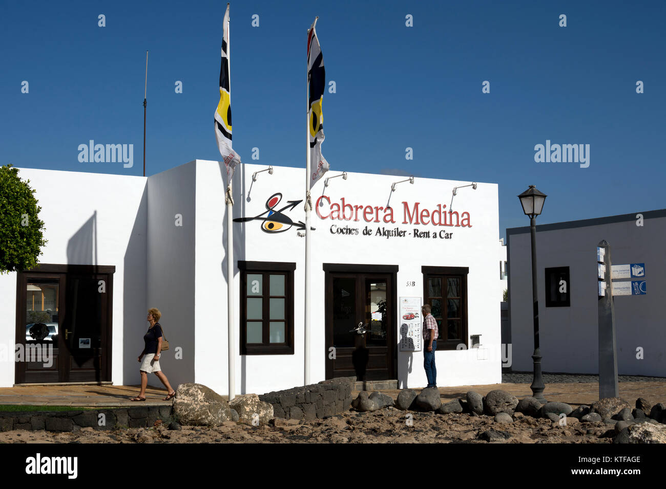 Car hire office, Lanzarote, Canary Islands, Spain. Stock Photo
