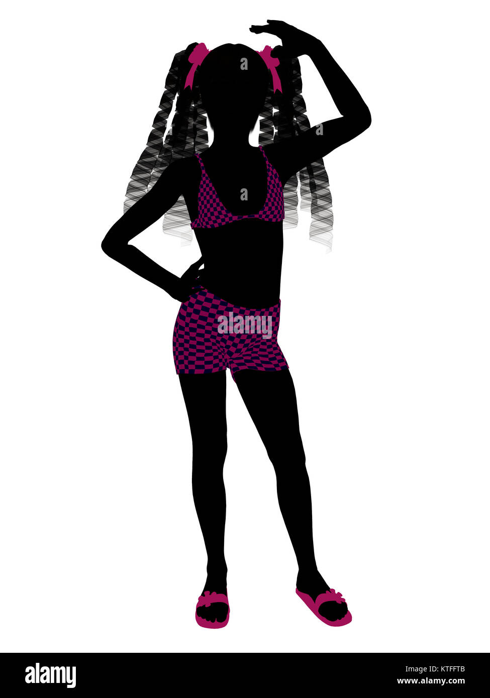 Teenager silhouette on a white background Stock Photo - Alamy