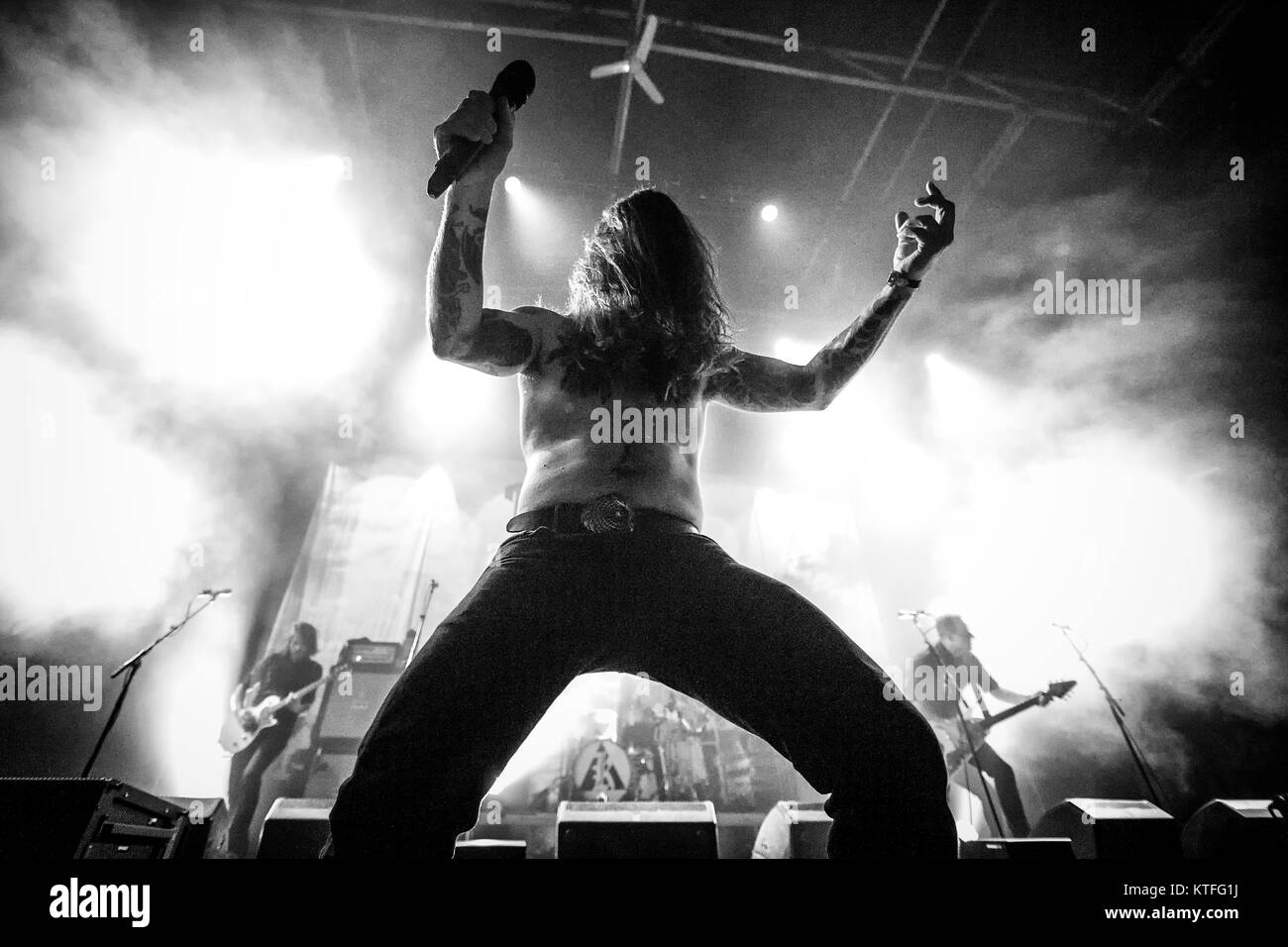 The Norwegian black metal and heavy metal band Kvelertak performs a
