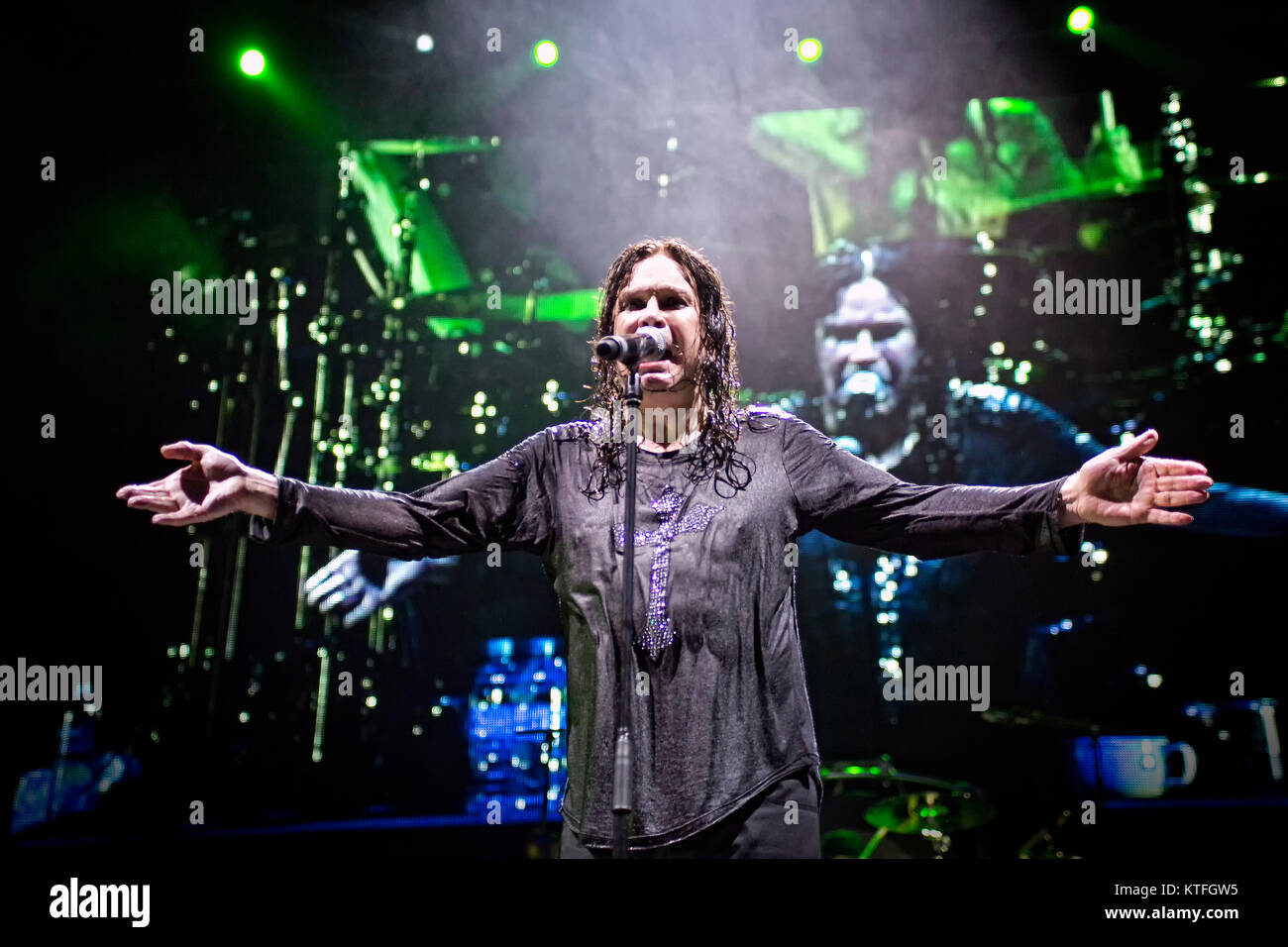 The English vocalist, songwriter and television personality Ozzy Osbourne performs a live concert at Oslo Spektrum as part of the “Ozzy and Friends tour” in 2012. Ozzy Osbourne is best known as the vocalist of the English rock band Black Sabbath. Norway, 31/05 2012. Stock Photo