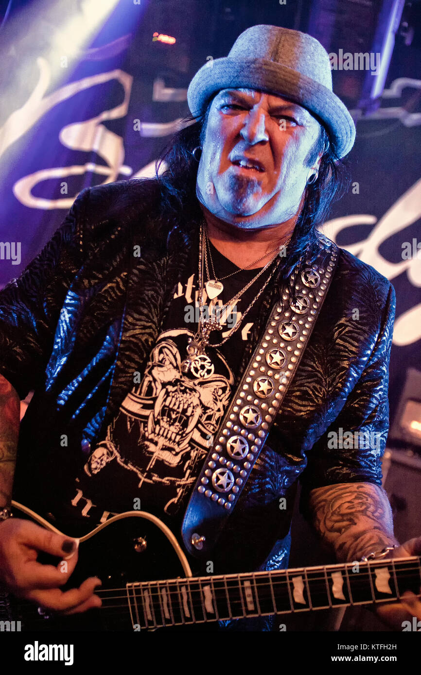 The Danish metal and hard rock band Pretty Maids performs a live