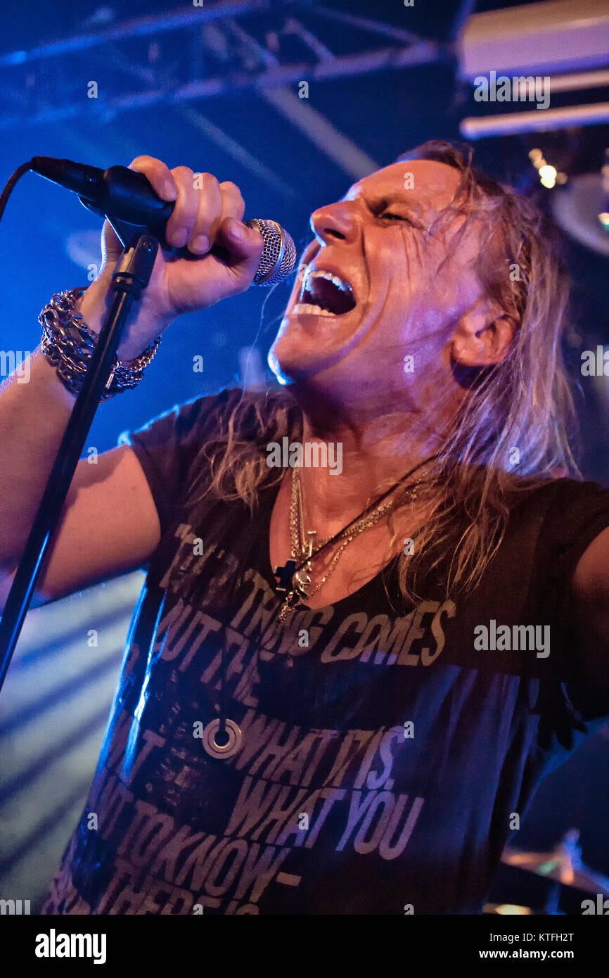 The Danish metal and hard rock band Pretty Maids performs a live concert at  Buddy Scene in Drammen. Here vocalist Ronnie Atkins is seen live on stage.  Norway, 13/08 2011 Stock Photo - Alamy
