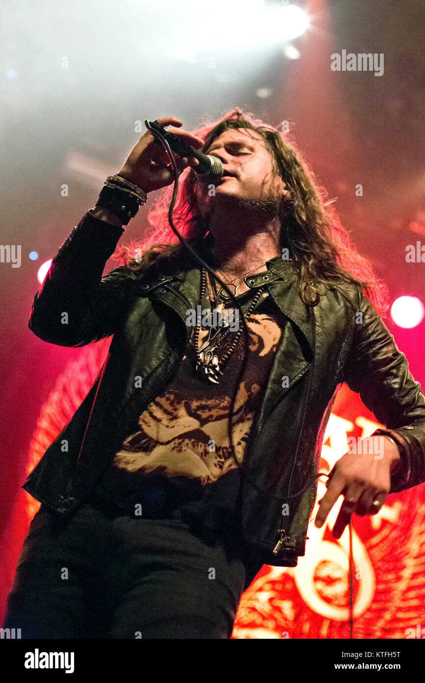 The American rock band Rival Sons performs a live concert at Rockefeller in Oslo. Here lead singer Jay Buchanan is seen live on stage. Norway, 03/04 2012. Stock Photo