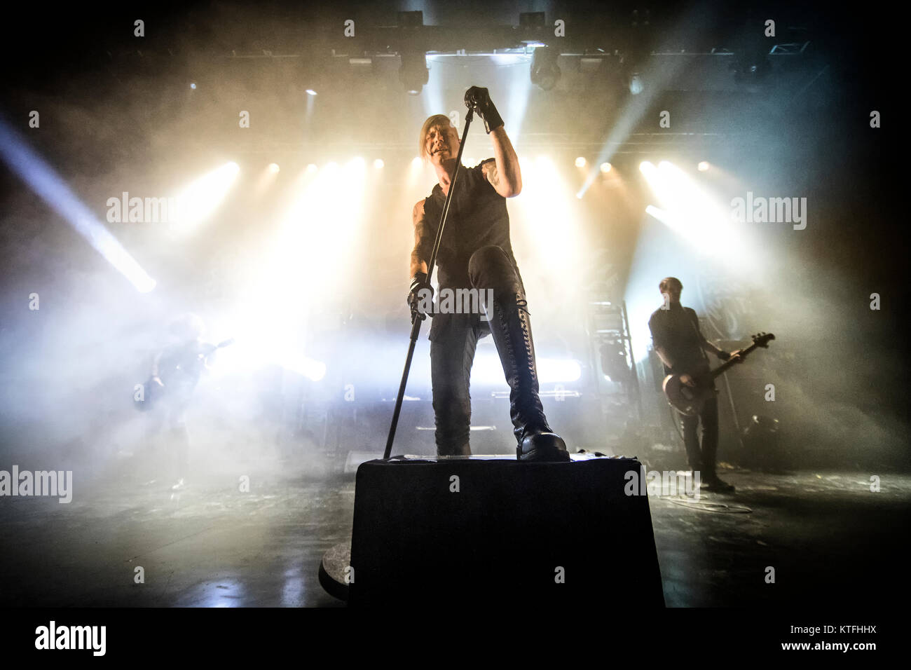 The alternative Norwegian rock band Seigmen (previously known as Klisne Seigmenn) performs a live concert at Sentrum Scene. Here vocalist, musician and songwriter Alex Møklebust is seen live on stage. Norway, 30/09 2016. Stock Photo