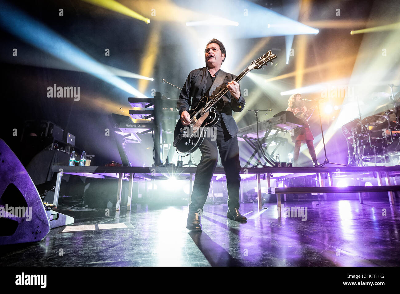 The Scottish rock band Simple Minds performs a live concert at Sentrum ...