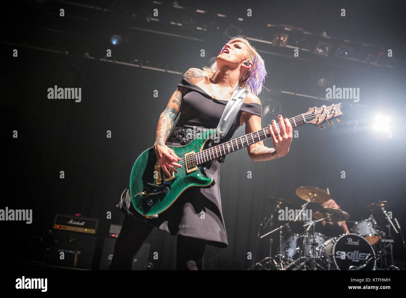 The American Christian rock band Skillet performs a live concert at Sentrum  Scene in Oslo. Here guitarist Korey Cooper is seen live on stage. Norway,  01/06 2016 Stock Photo - Alamy