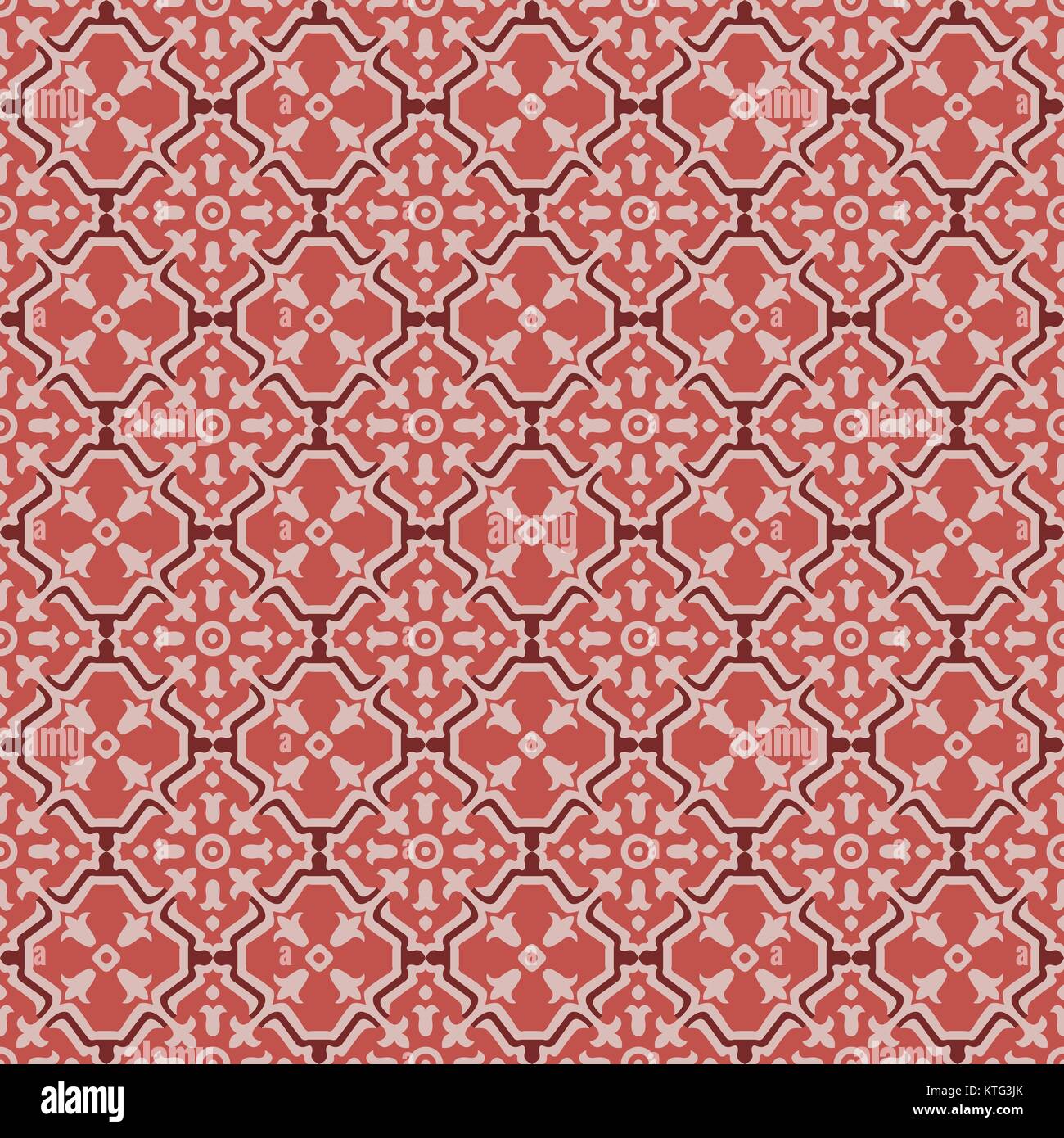 Seamless background image of vintage red geometry cross frame flower ...