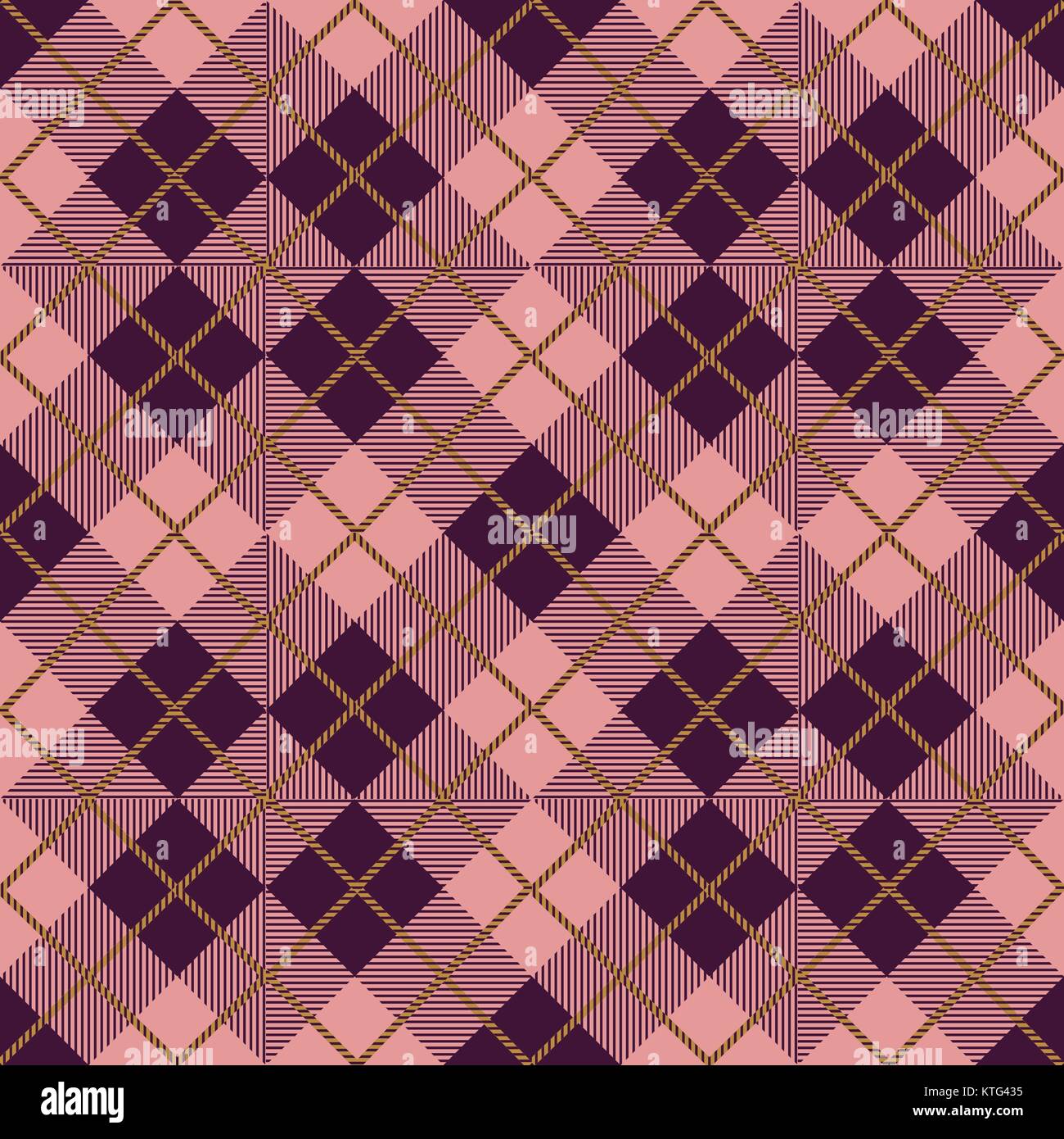 Seamless background image of vintage diamond check pattern. Stock Vector