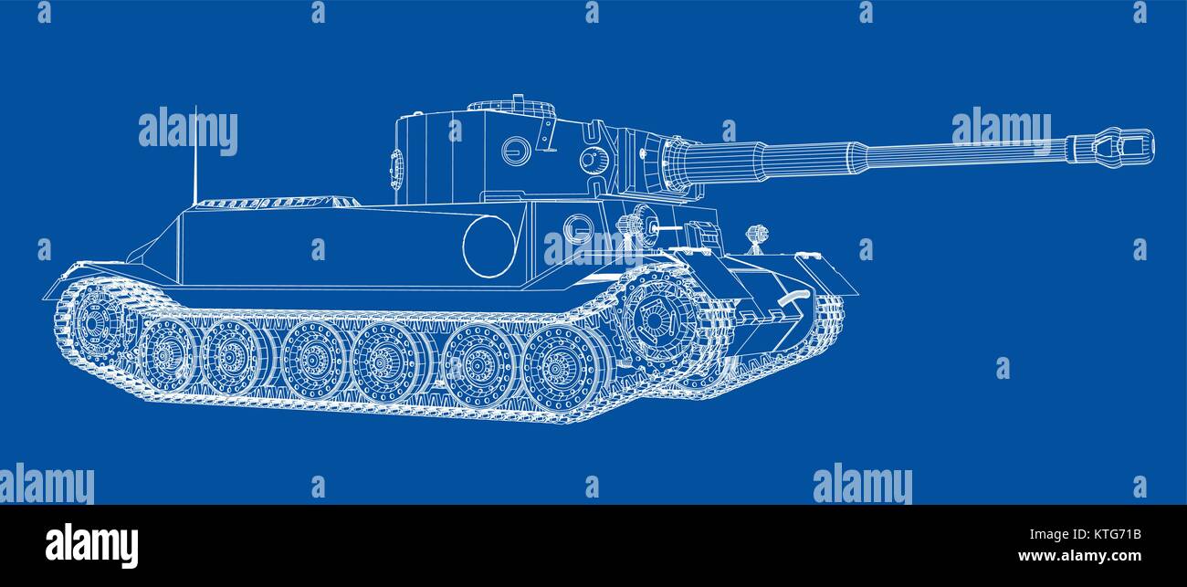 Blueprint of realistic tank Stock Vector Image & Art - Alamy