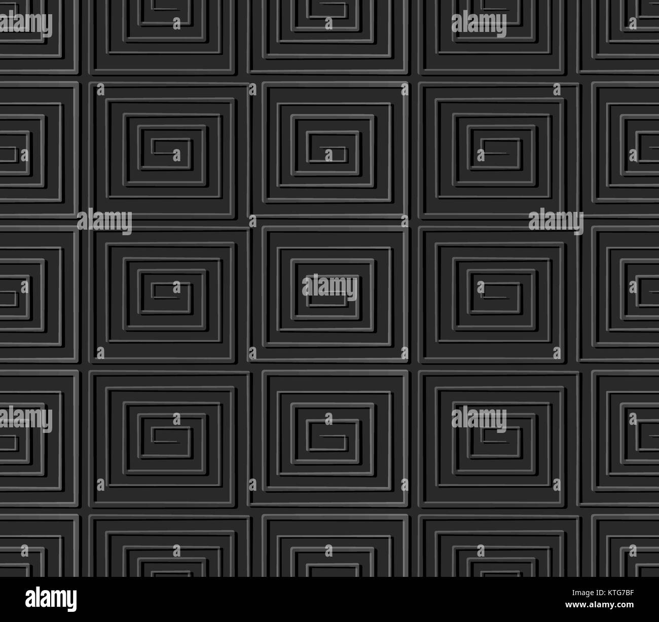 3D paper art spiral square vortex geometry cross line Stock Vector ...