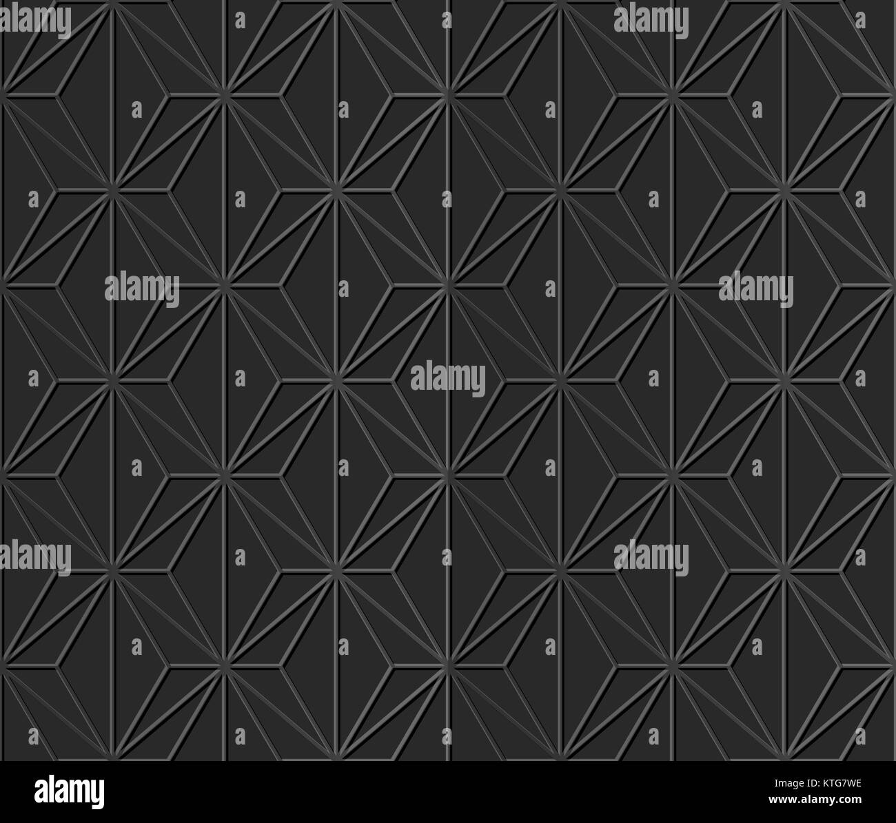 Seamless 3D dark paper cut art polygon cross line Stock Vector Image ...