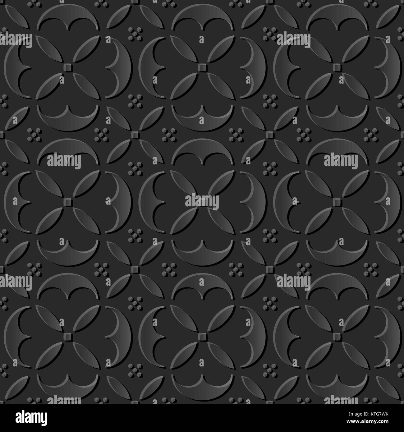 Seamless 3D dark paper cut art elegant round curve cross geometry Stock ...