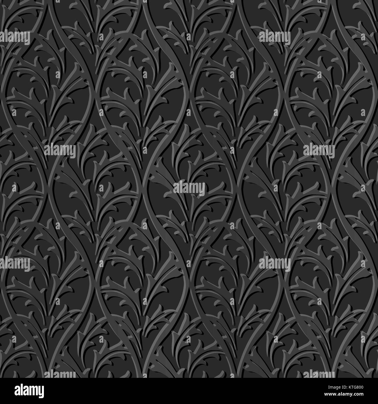 Seamless 3D dark paper cut art vintage nature leaf cross Stock Vector ...