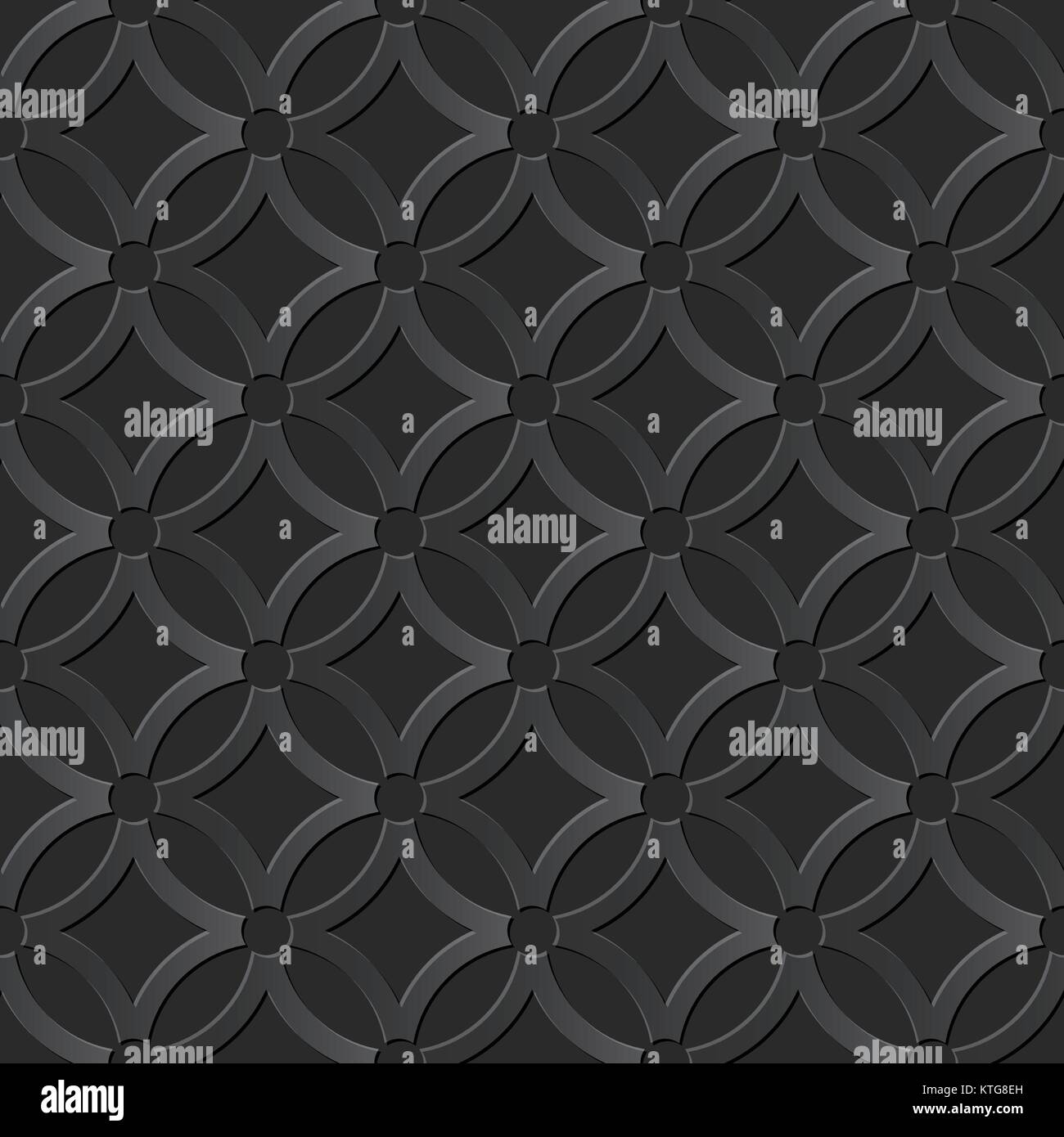 Seamless 3D elegant dark paper art Cross Round Geometry Stock Vector ...