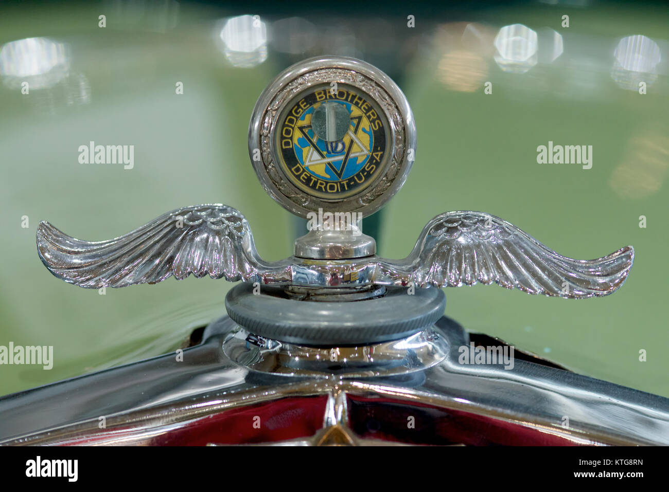 Classic Car detail of badge - Dodge Brothers Stock Photo