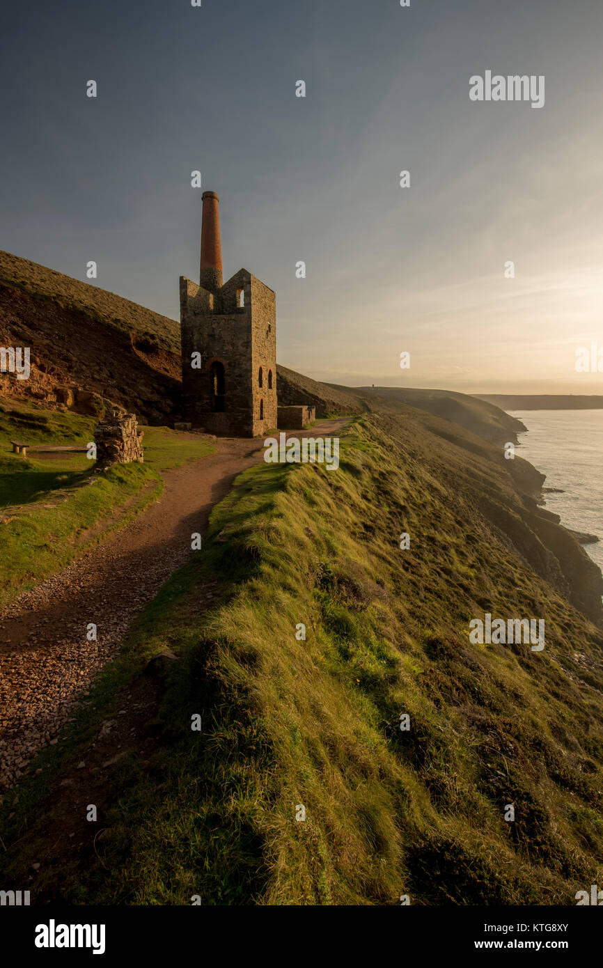 Towanroath Engine House at Wheal Coates Stock Photo