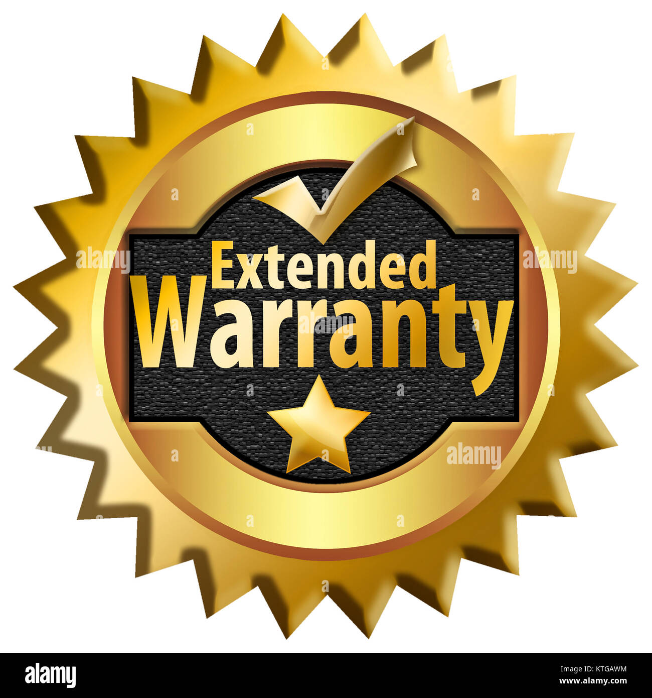 Here is an extended warranty medallion Stock Photo Alamy