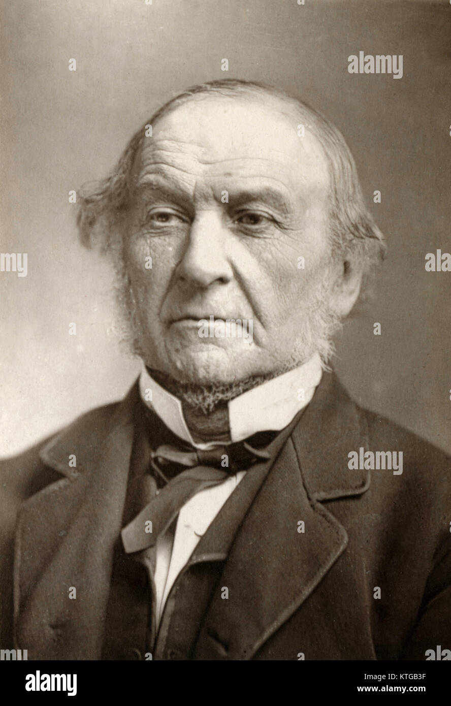 Portrait of William Ewart Gladstone, former Liberal Prime Minister of Great Britain 1868 to 1894 Stock Photo