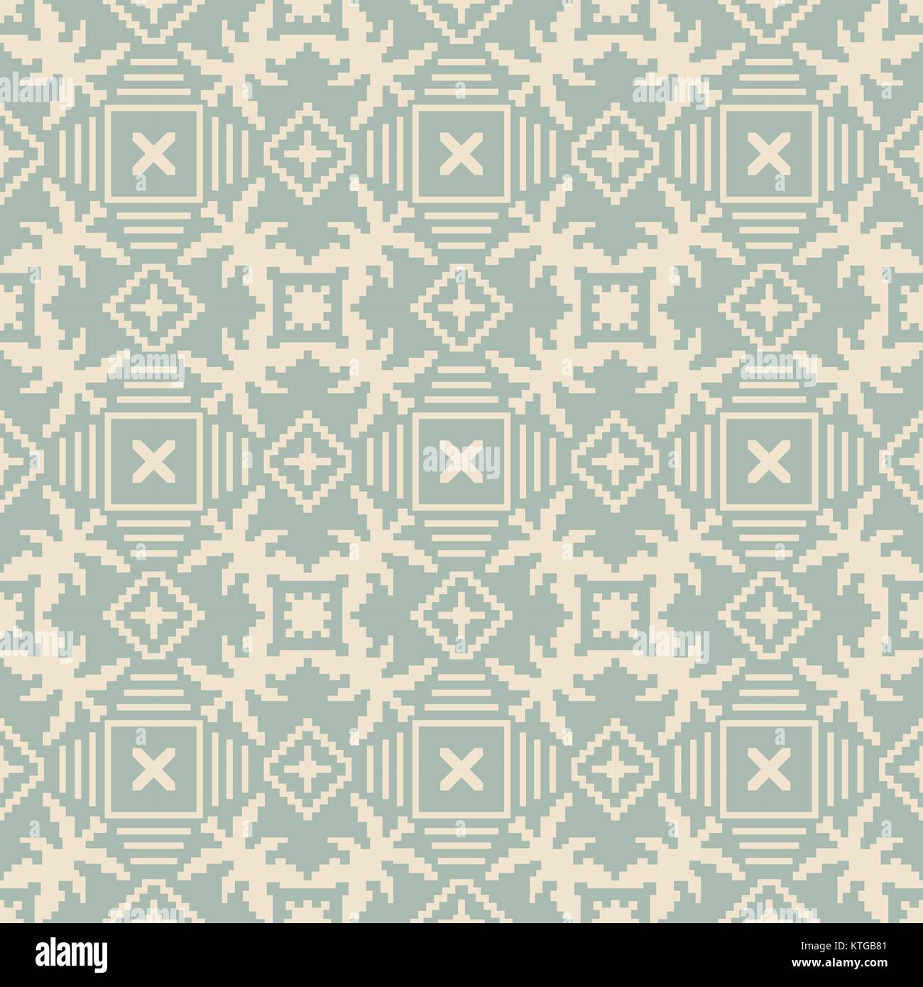Antique seamless background mosaic square cross geometry Stock Vector ...