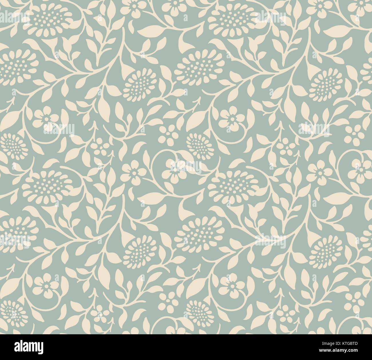 Antique seamless background spiral leaf sun flower Stock Vector Image ...