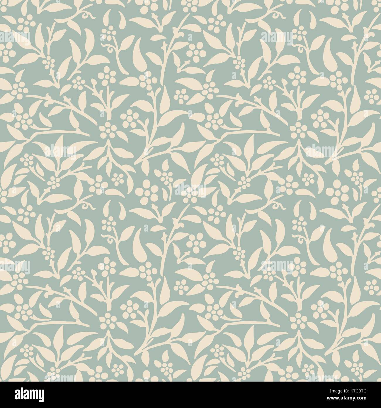 Antique seamless background garden flower leaf plant Stock Vector Image ...