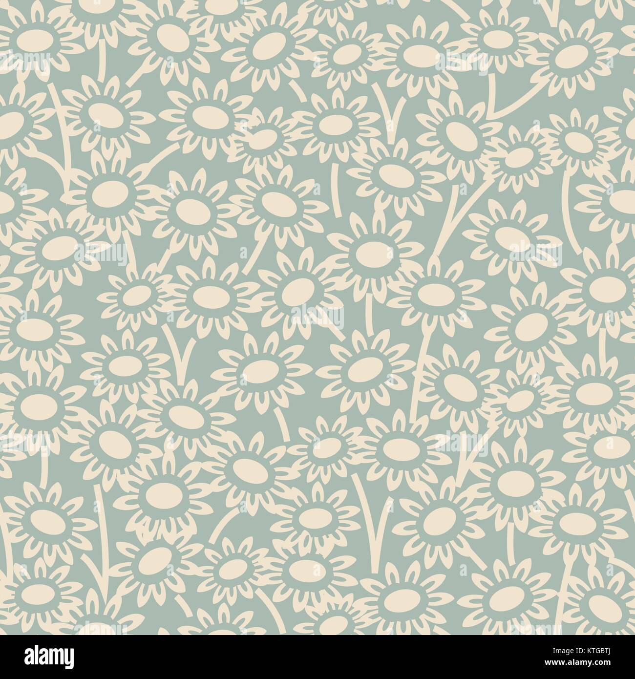 Antique seamless background garden daisy flower Stock Vector Image ...