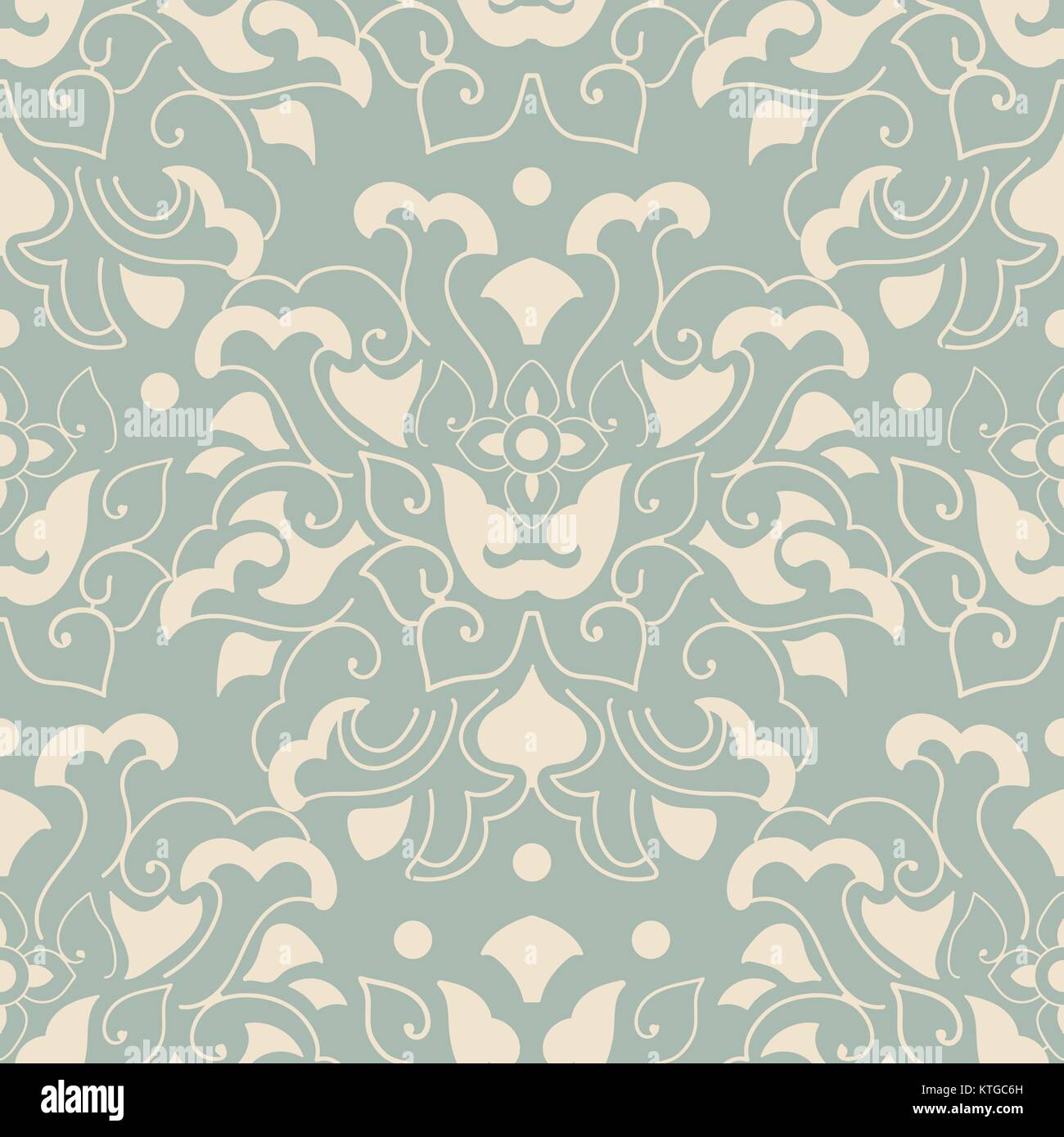 Antique seamless background curve spiral flower frame Stock Vector ...