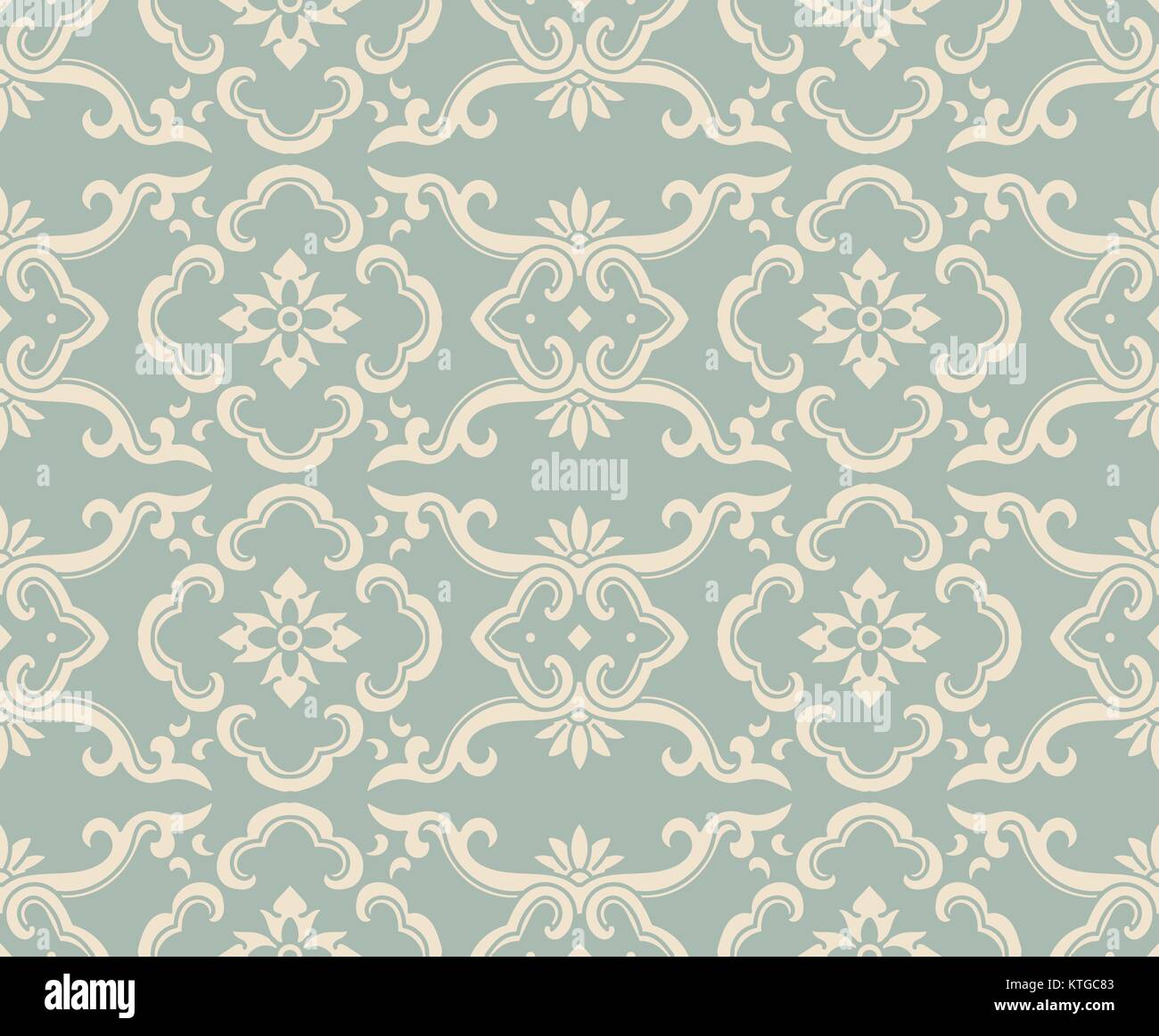 Antique seamless background botanic curve frame flower Stock Vector ...