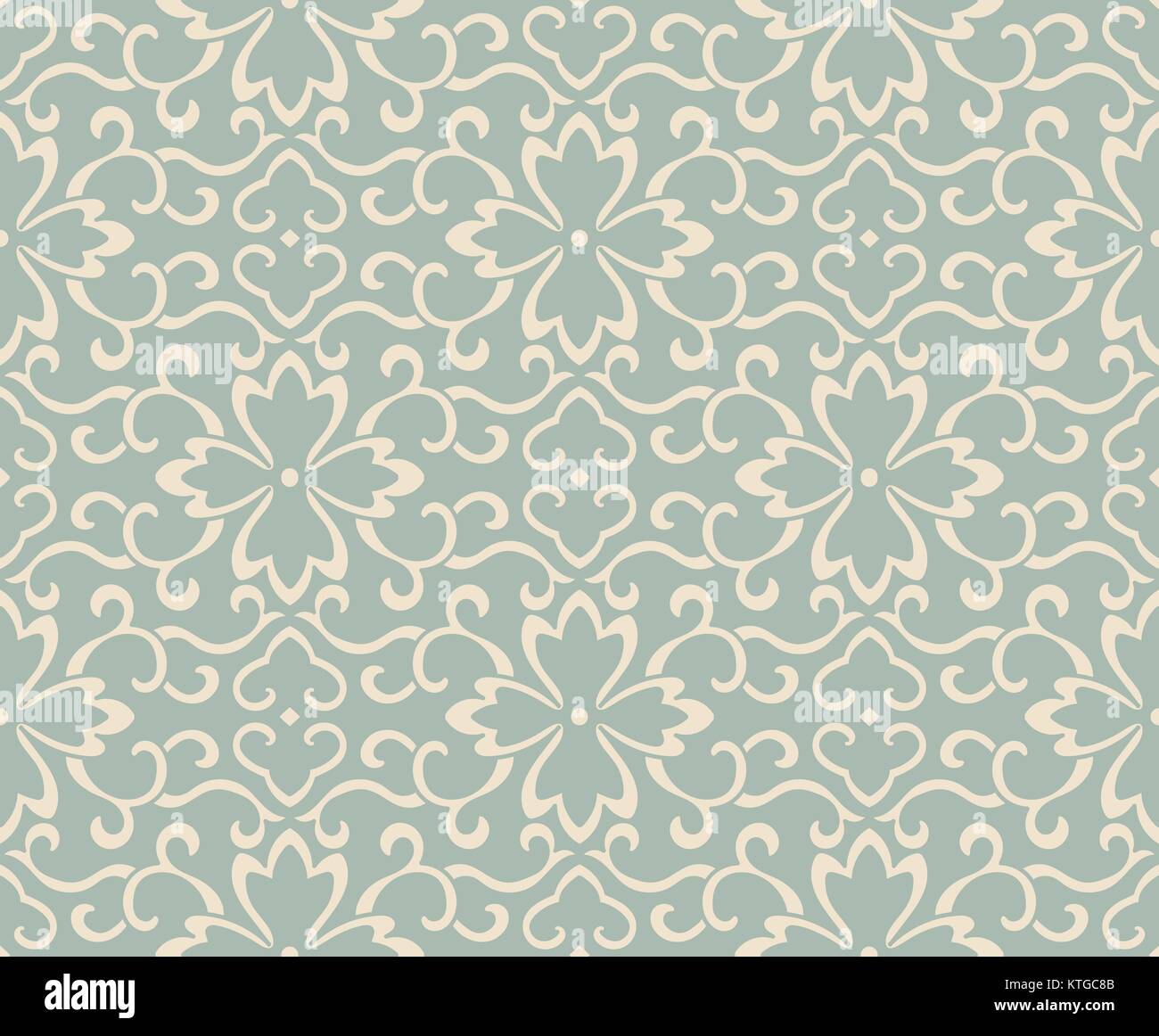Antique seamless background spiral curve vine flower Stock Vector Image ...
