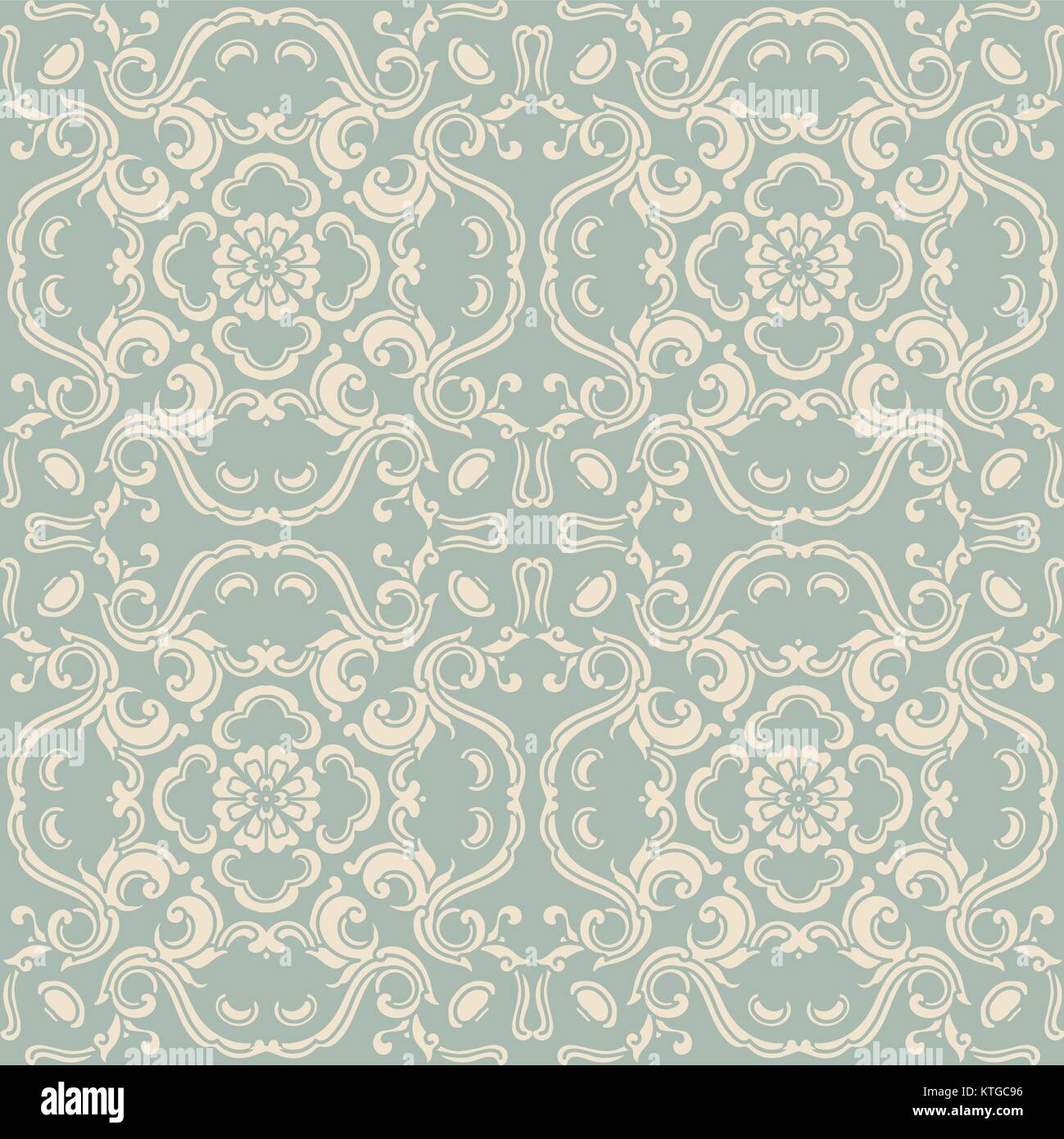 Antique seamless background curve round spiral flower Stock Vector ...