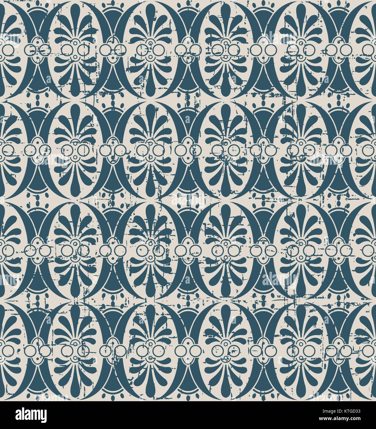 Seamless retro worn out background curve oval round garden leaf Stock ...