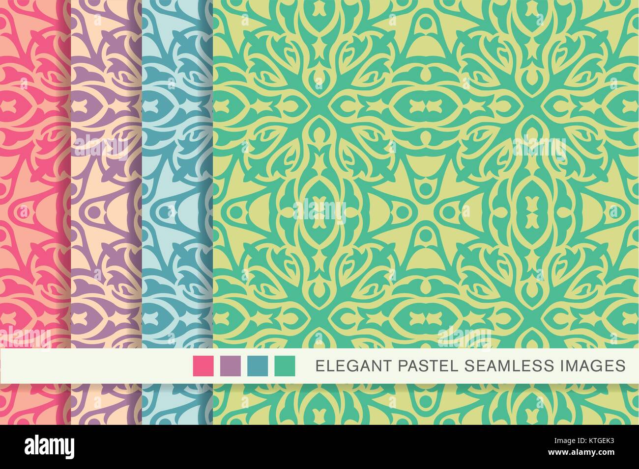 seamless pastel background set cross curve kaleidoscope Stock Vector ...
