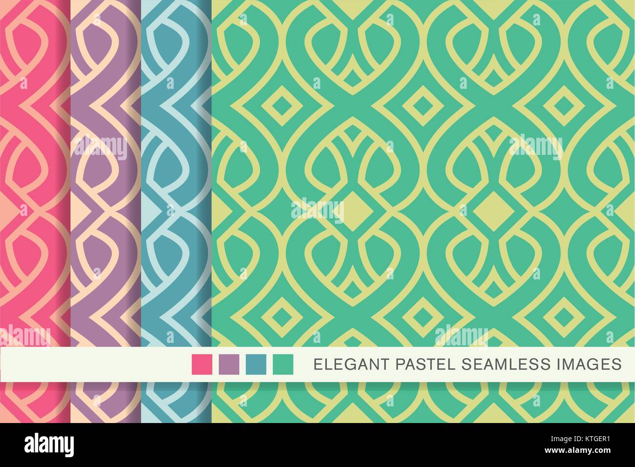 Seamless pastel background set curve cross line Stock Vector Image ...