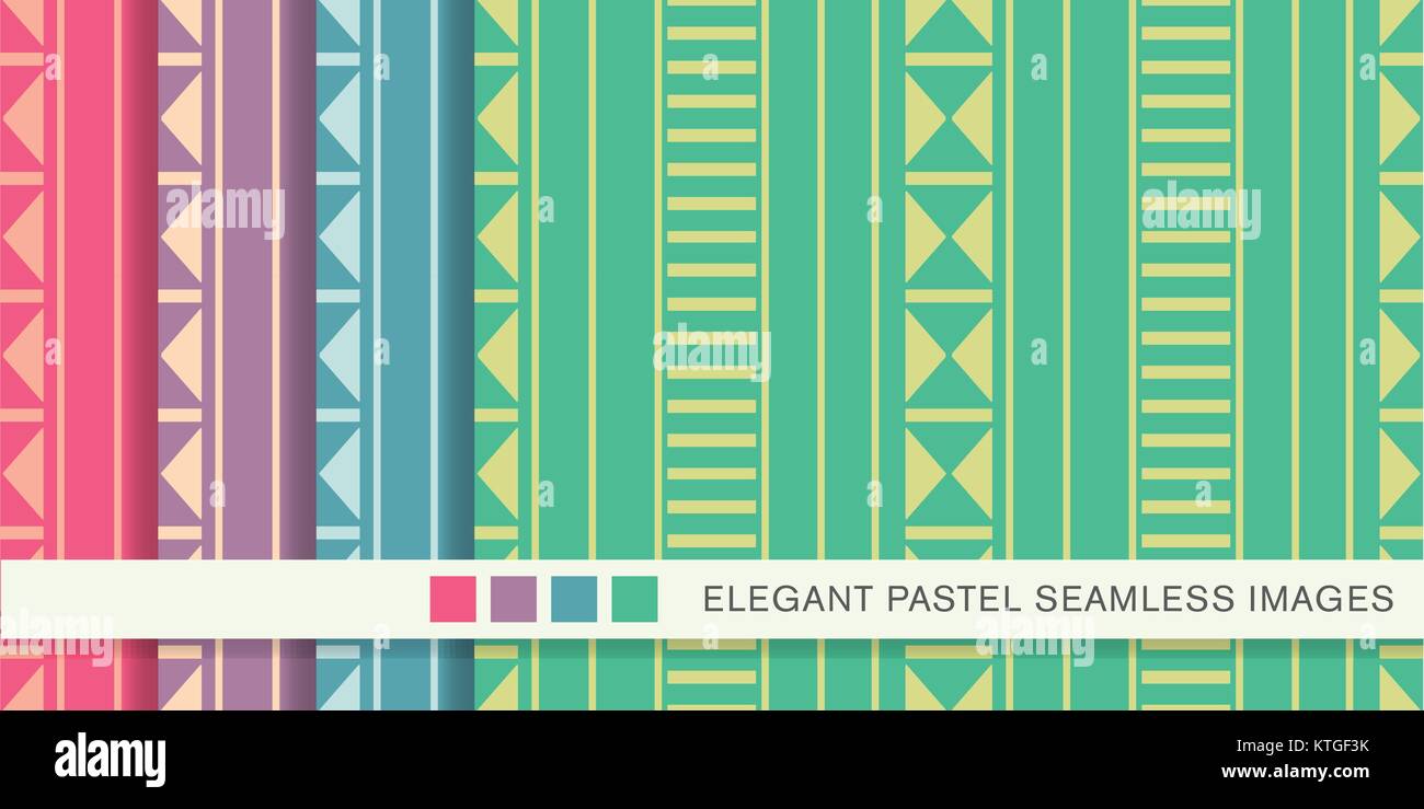 Seamless pastel background set triangle geometry line Stock Vector ...
