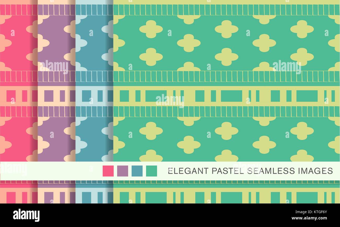 Seamless pastel background set curve cross square line Stock Vector ...