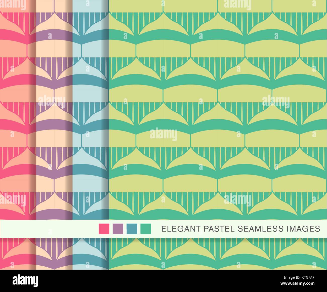 Seamless pastel background set oriental curve point geometry cross ...