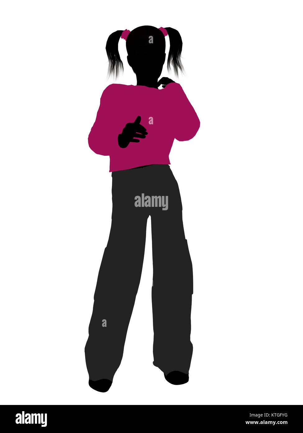 Teenager silhouette on a white background Stock Photo - Alamy